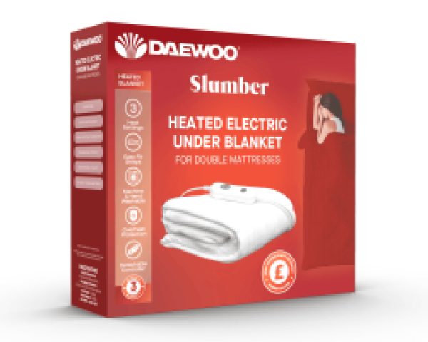 Daewoo 70W Slumber Heated Electric Under Blanket For Double Mattresses