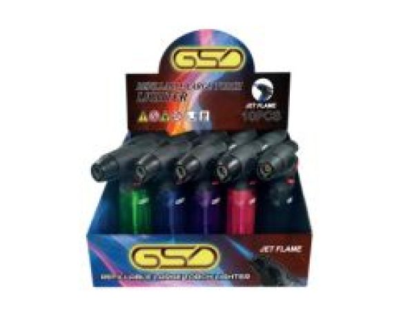 GSD Refillable Large Jet Flame Torch Lighter 10 Pack