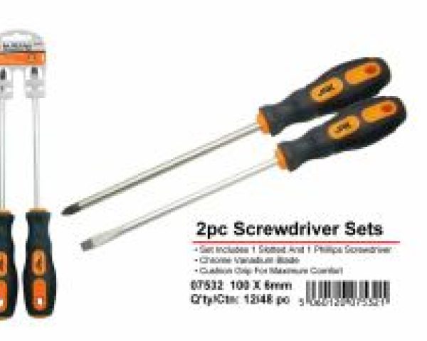 JAK Screwdriver Set 100 x 6mm 2 pack